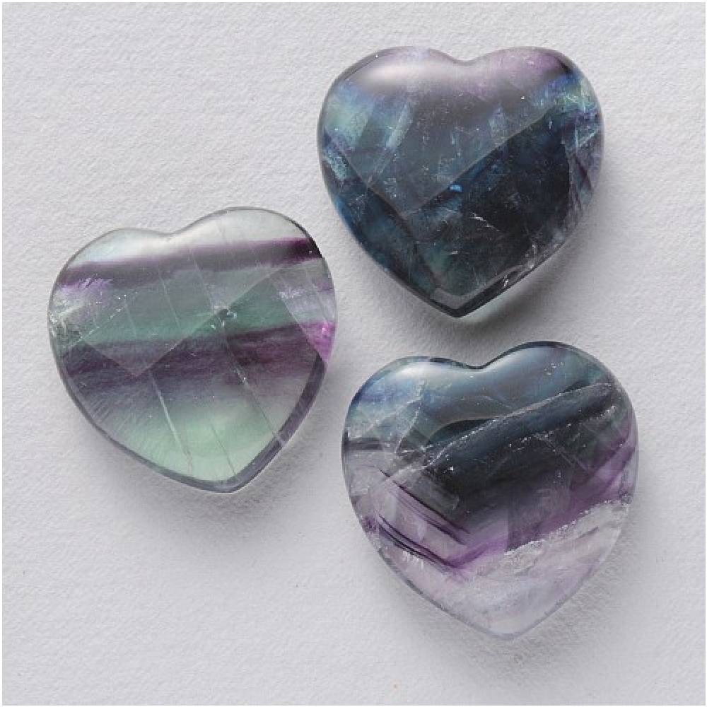 Akmens Fluorīts / Flourite Heart 25-30mm