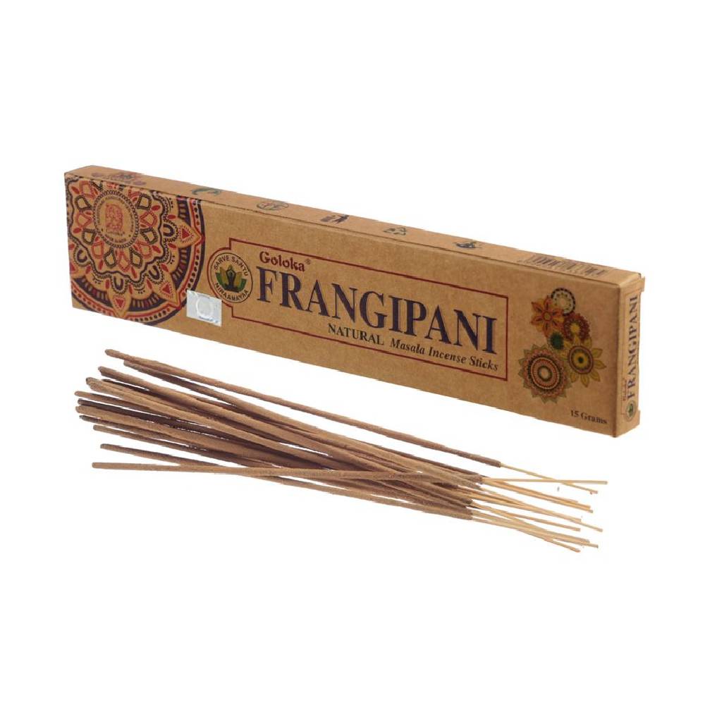 Goloka Frangipani Natural Masala Incense sticks 15g