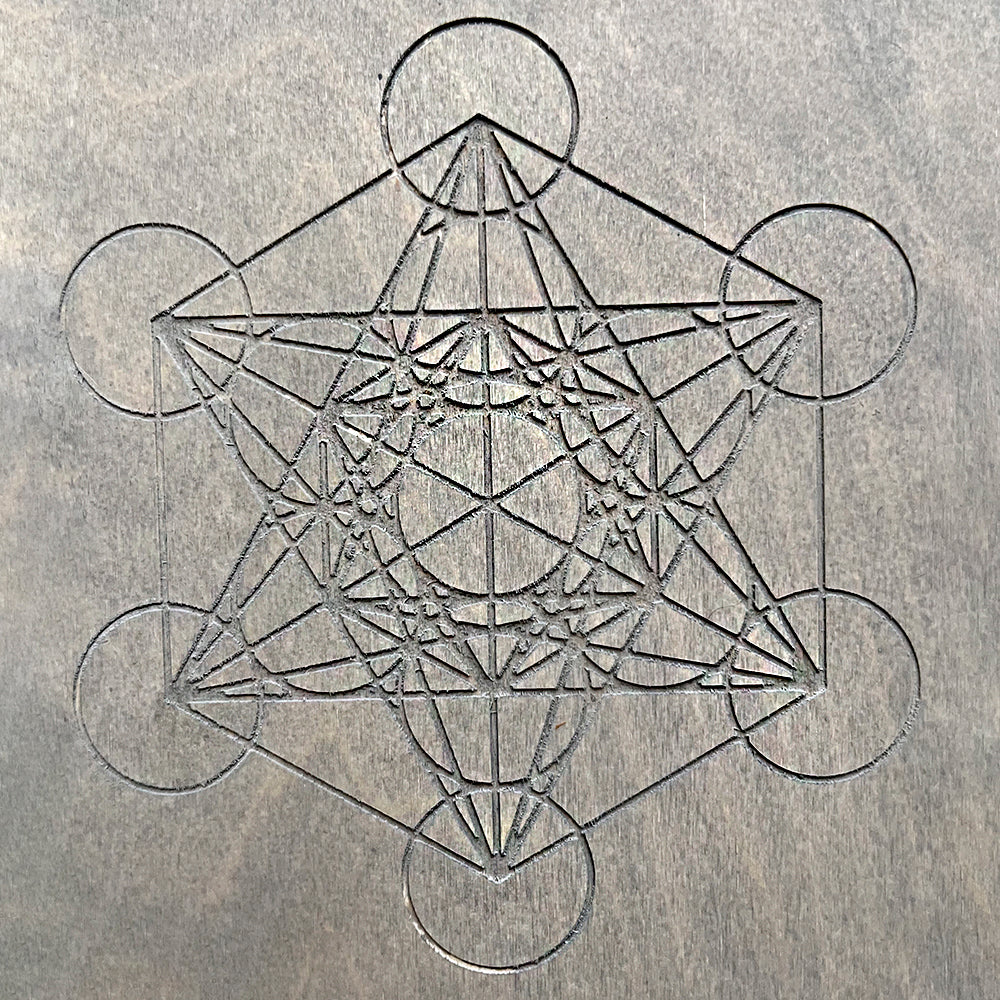 Sadhu Board with copper nails "Metatron's Cube" 9mm / 10mm / 11mm