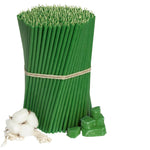 Load image into Gallery viewer,  Green Beeswax Church Candles N60 - 80 minutes, 6.6x205mm
