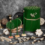 Load image into Gallery viewer,  Green Beeswax Church Candles N60 - 80 minutes, 6.6x205mm
