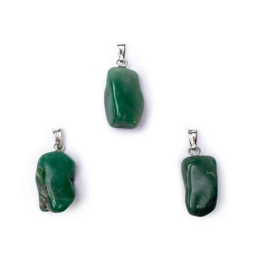 Jadeite gemstone pendant pin drilled 10-25mm - 1gab
