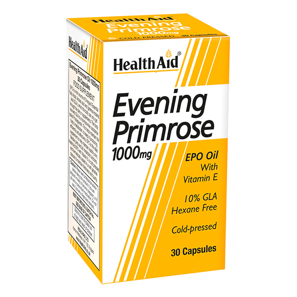 Evening Primrose Oil 1000mg + Vitamin E 30, 60 or 90 capsules