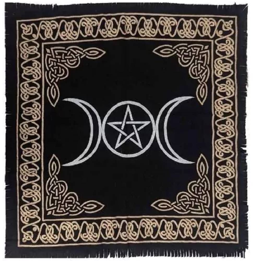 Kokvilnas Altāra Galdauts Triple Moon 60x60cm