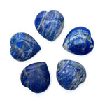 Ielādēt attēlu galerijas skatītājā, Akmens Lazurīts Afganistāna / Lapis lazuli Heart Worry Stone 50-55mm
