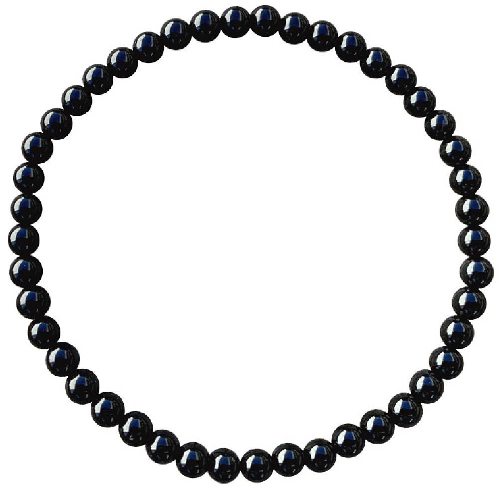 Rokassprādze Onikss / Melnais Onikss Brazīlija / Black Onyx 4mm