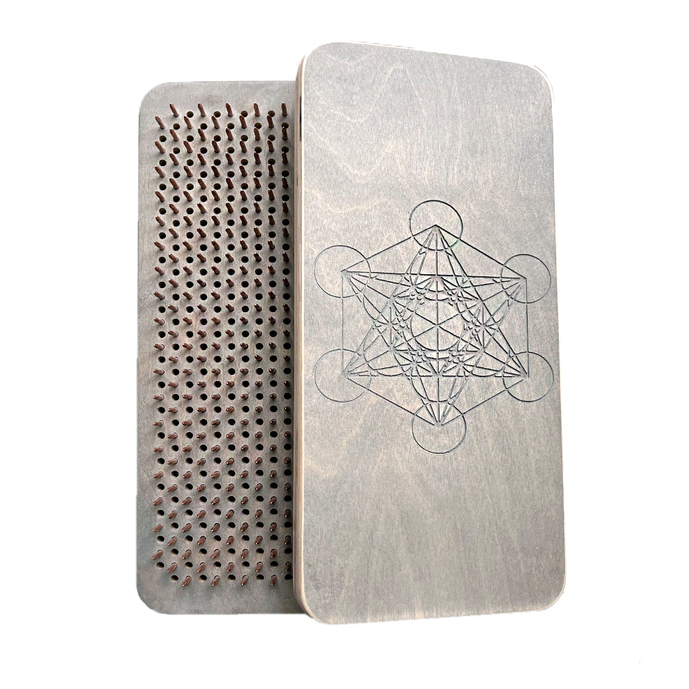 Sadhu Board with copper nails "Metatron's Cube" 9mm / 10mm / 11mm