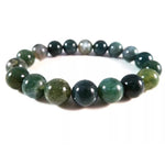 Load image into Gallery viewer, Rokassprādze Ahāts / Sūnu Ahāts Brazīlija / Moss Agate 10mm
