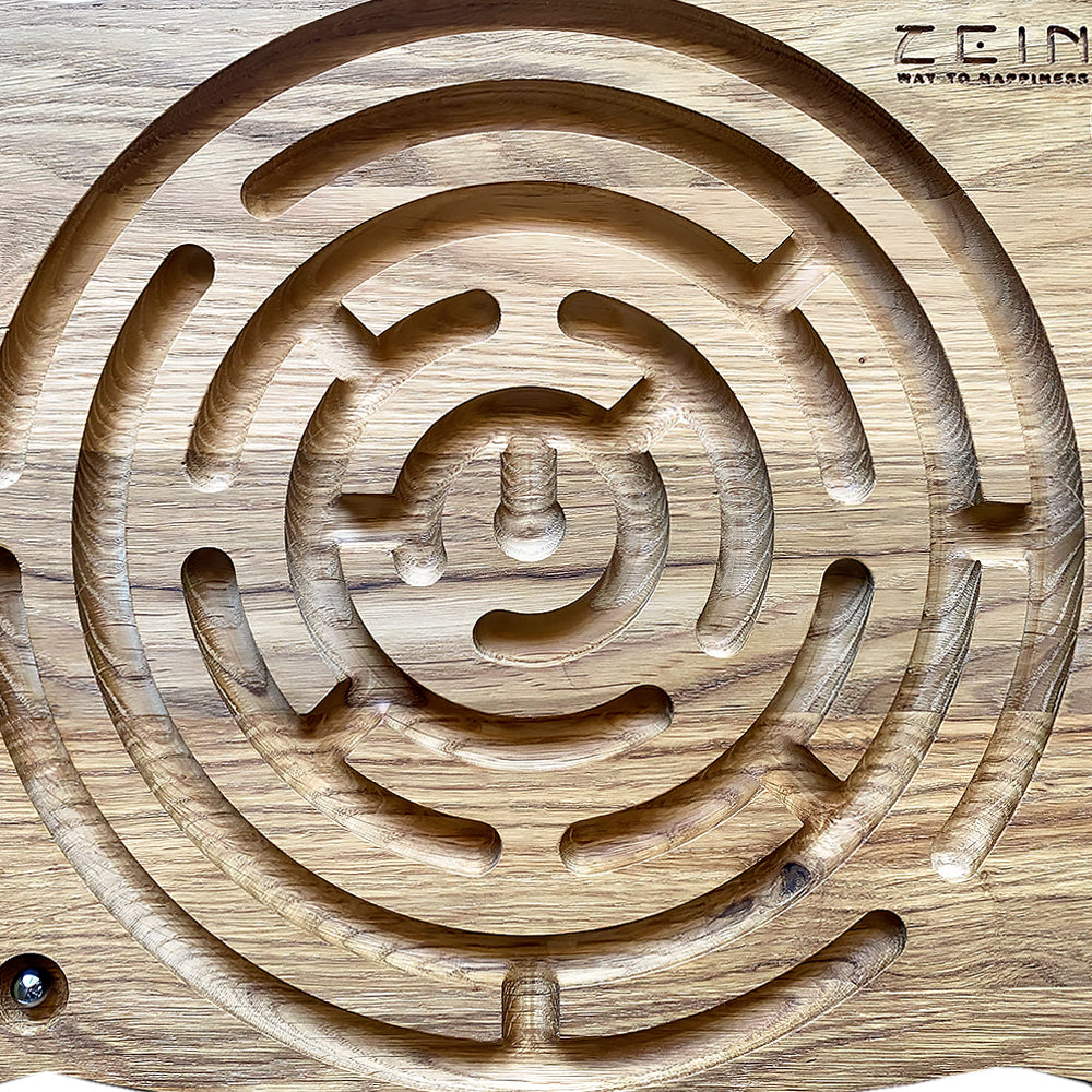 Neuro Balance Board from Oak "Sacred Labyrinth"