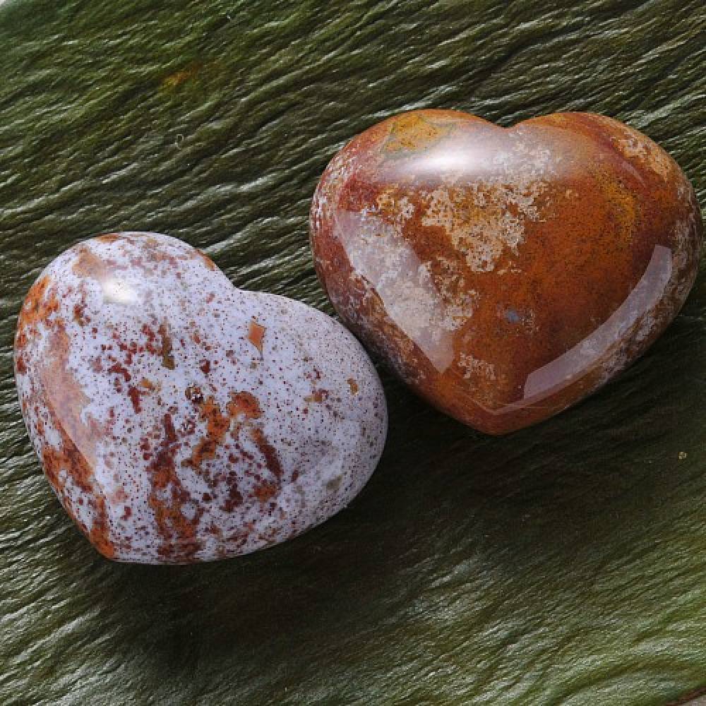 Akmens Jašma / Okeāna Jašma vai Orbikulārā Jašma / Ocean Jasper Heart 30-35mm