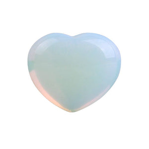 Opalite heart worry stone 30-35mm