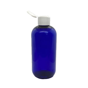 Zila plastmasas pudelīte ar Flip-flop vāciņu 250ml