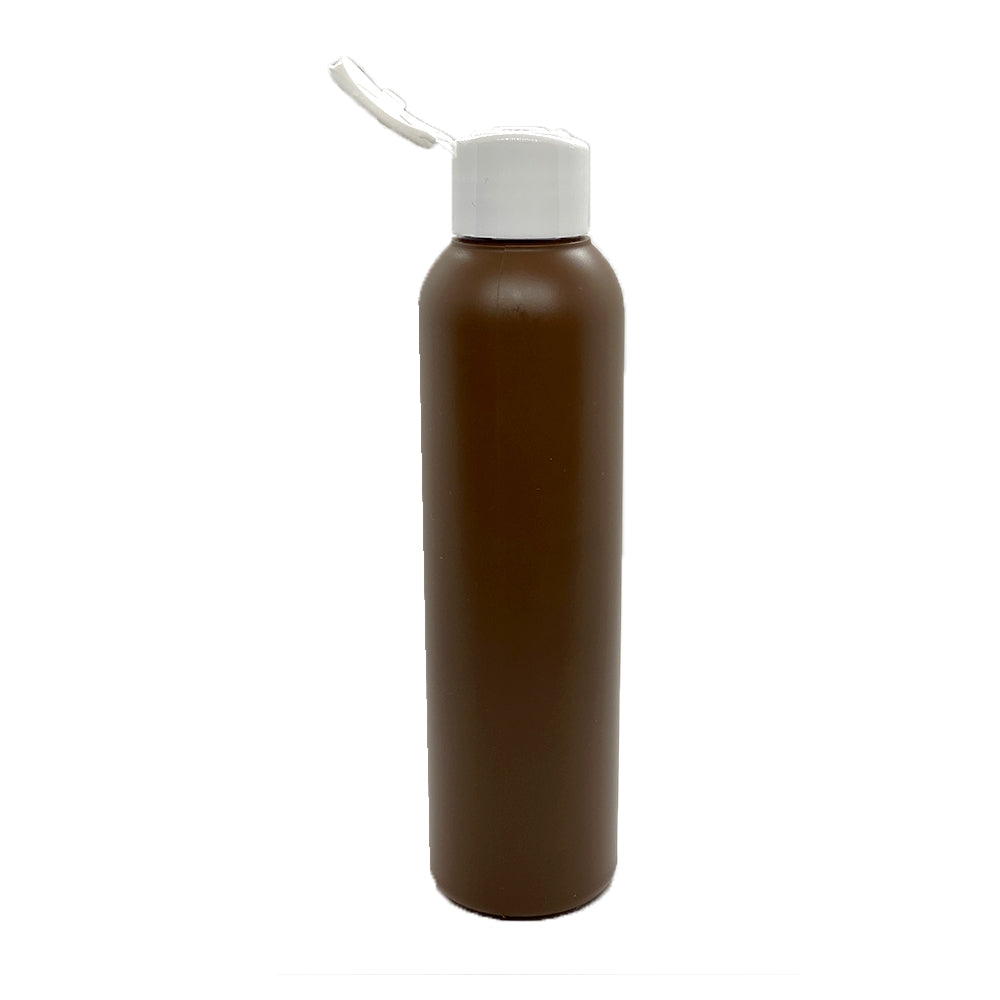 Brūna plastmasas pudelīte ar Flip-flop vāciņu 150ml