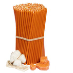 Load image into Gallery viewer, Orange Beeswax Church Candles №80 - 60 minutes, 6.1x185mm
