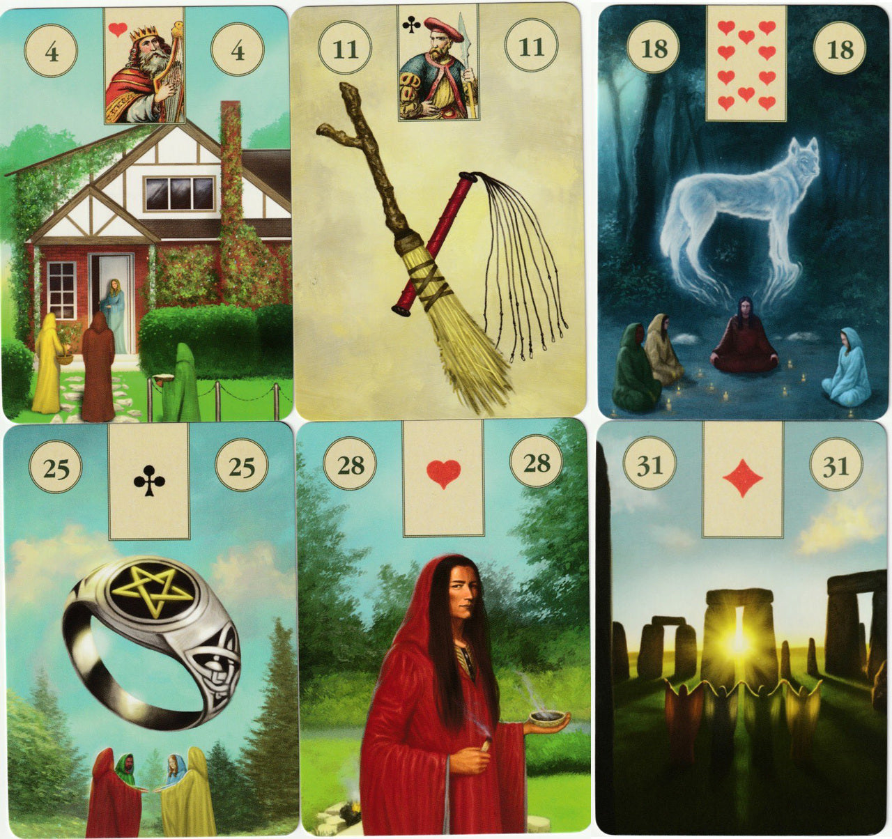 Pagan Lenormand Oracle Cards Orākuls