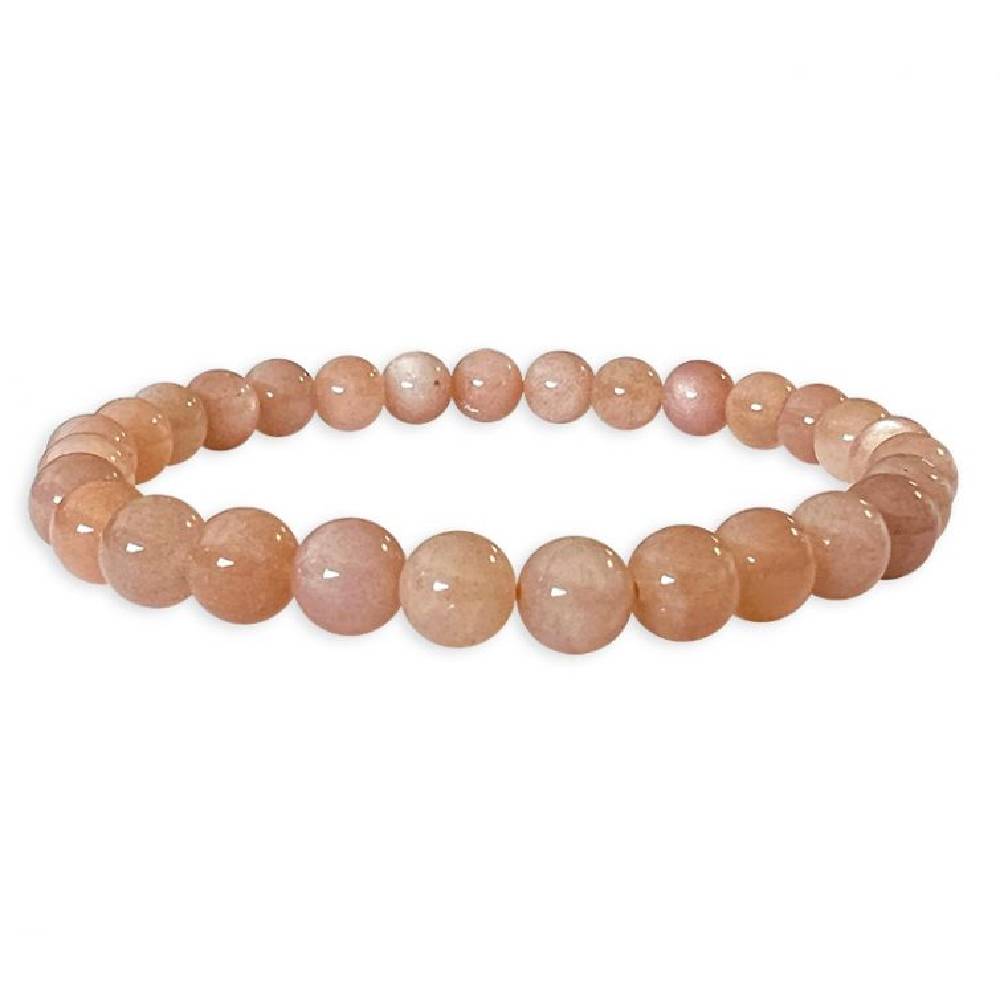 Rokassprādze Mēnessakmens / Rozā Mēnessakmens Indija / Pink Moonstone 6mm