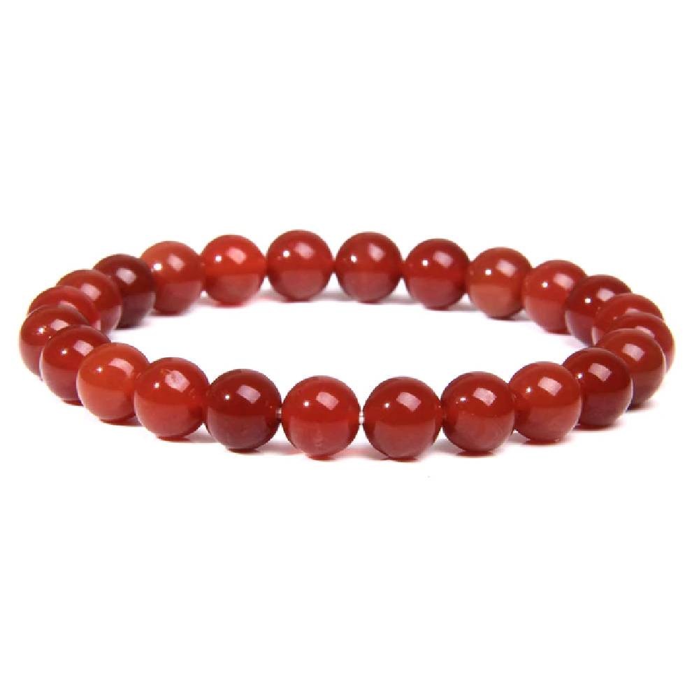 Rokassprādze Ahāts / Sarkanais Ahāts Madagaskara / Red Agate A 8mm