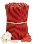 Load image into Gallery viewer, Red Beeswax Church Candles N60 - 80 minutes, 6.6x205mm
