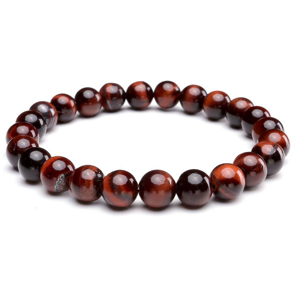 Rokassprādze Tīģeracs / Sarkanā Tīģeracs vai Buļļa Acs Dienvidāfrika / Red Tiger Eye or Bull's Eye A 8mm