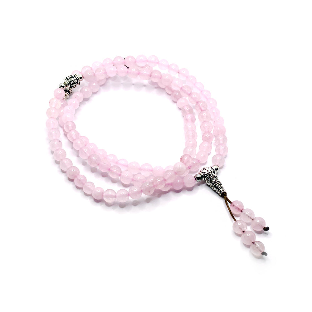 Gemstone Mala 108 beads Rose Quartz