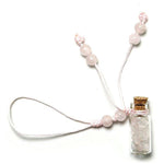 Ielādēt attēlu galerijas skatītājā, Stikla Pudelīte Rozā Kvarcs / Rose Quartz Wishing Bottle 3cm
