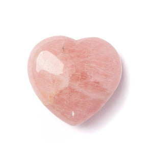 Rose quartz heart worry stone 40-45mm