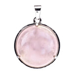 Load image into Gallery viewer, Meditation lotus pendant with rose quartz 3cm
