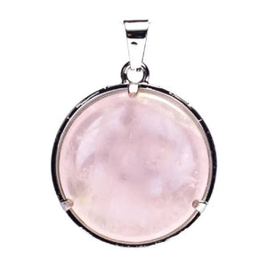 Meditation lotus pendant with rose quartz 3cm