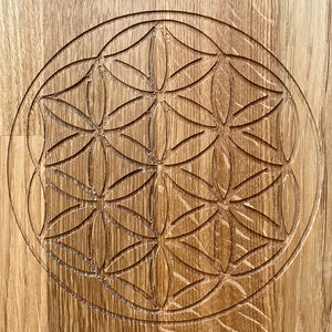 Wooden Oak acupressure Sadhu Board "Flower of Life"