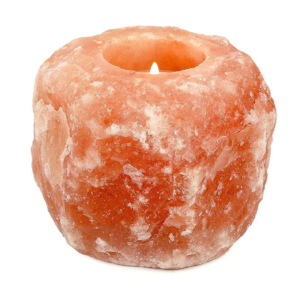 Svečturis Tējas Svecei Himalaju Sāls / Himalayan Salt Candle Holder 600-800gr