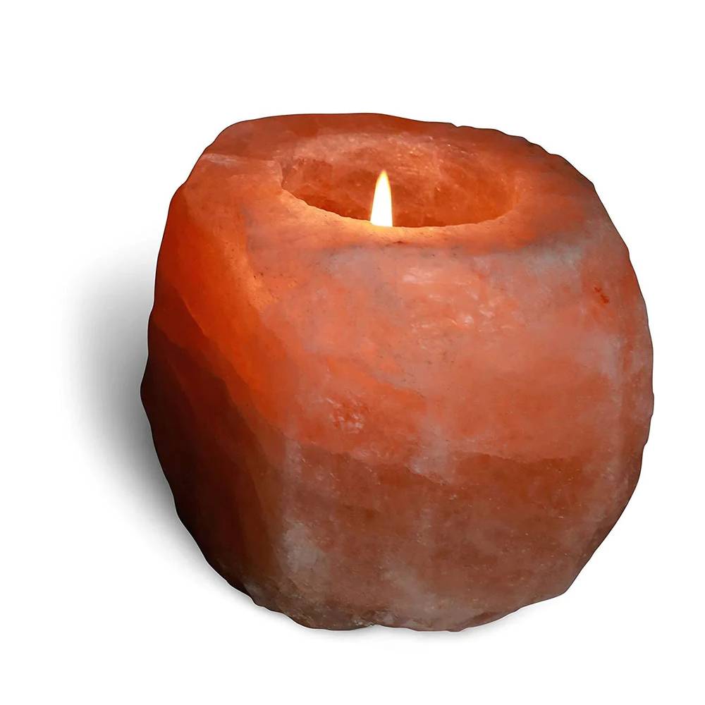 Svečturis Tējas Svecei Himalaju Sāls / Himalayan Salt Candle Holder 600-800gr