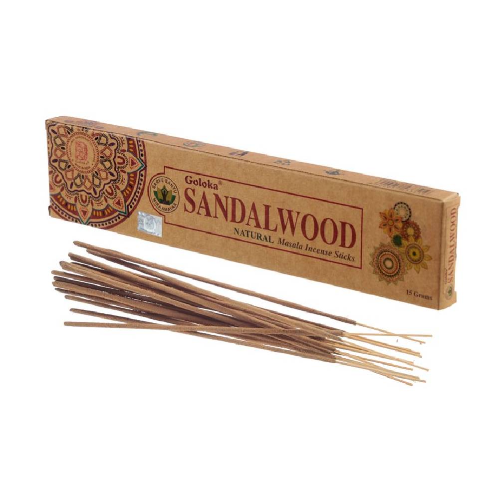 Goloka Sandalwood Natural Masala Incense Sticks 15g