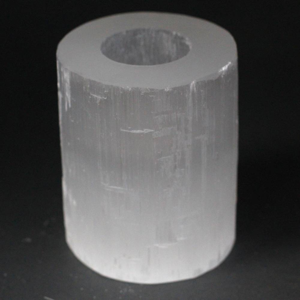 Svečturis Selenīts / Selenite Cylinder Candle Holder 8cm / 10cm / 15cm / 20cm