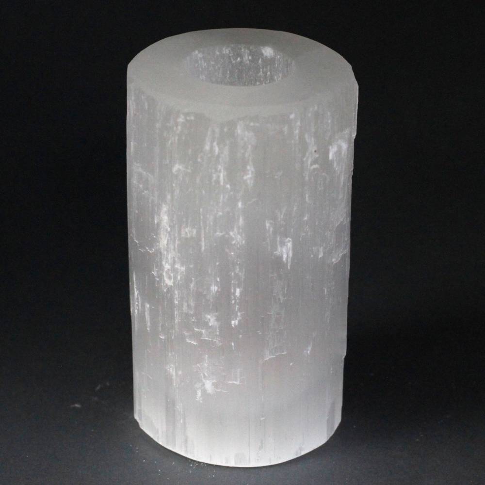Svečturis Selenīts / Selenite Cylinder Candle Holder 8cm / 10cm / 15cm / 20cm