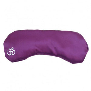Mako-Satin yoga eye pillow OM with with flaxseed and lavender