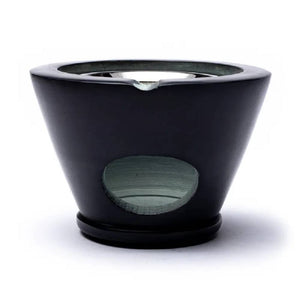 Incense burner Maroque black with sieve 7x13cm