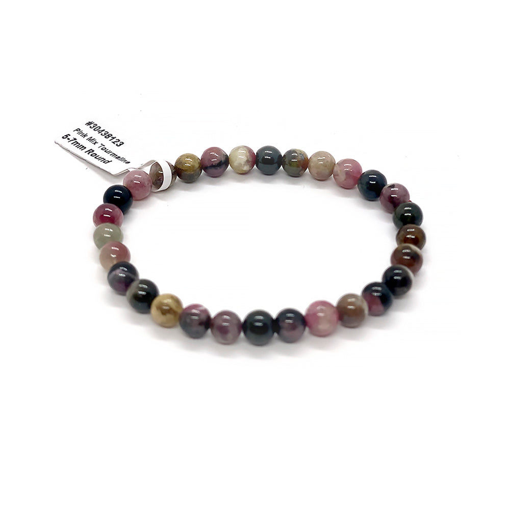 Stone Bracelet Multicolor Tourmaline 5-7mm
