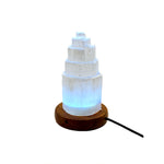 Load image into Gallery viewer, Selenīts / Selenīta USB Lampa ar pamatni 10cm
