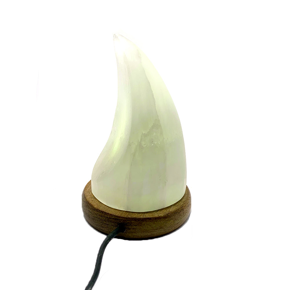 Selenite USB Lamp with base 10cm