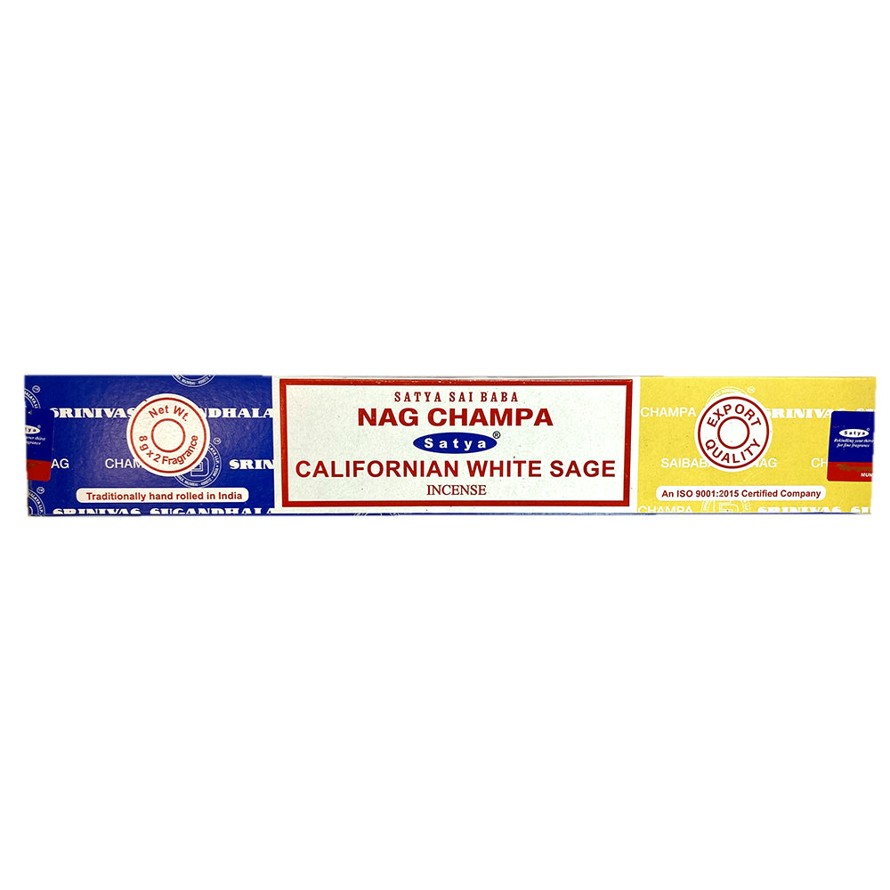 Smaržkociņi Nag Champa & Californian White Sage / Kalifornijas Salvija 8grx2
