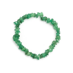 Каменный браслет Зеленые фишки из авантюрина