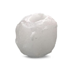 Svečturis Tējas Svecei Himalaju Sāls / Himalayan White Salt Candle Holder 1kg-1.2kg