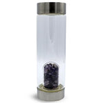 Load image into Gallery viewer, Glass Water Bottle with Fine Crystals 0.55L
