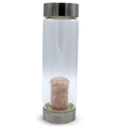 Стеклянная бутылка для воды с мелкими кристаллами 0,55 л